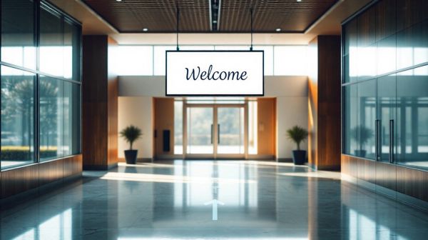 Enhance visitor satisfaction using a virtual welcome guide